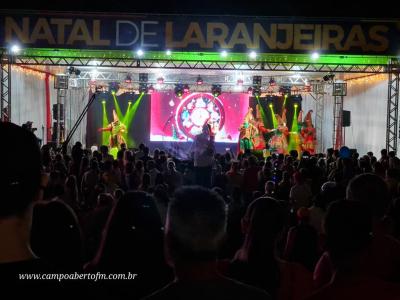 Natal de Laranjeiras 2023: abertura reÃºne famÃ­lias laranjeirenses na PraÃ§a Nogueira do Amaral