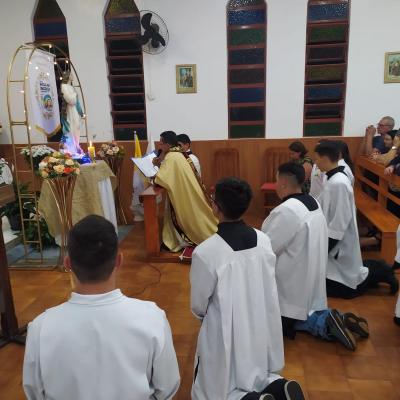 Abertura do TrÃ­duo em louvor a Imaculada ConceiÃ§Ã£o do Porto Barreiro, reuniu centenas de fiÃ©is