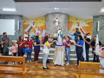 Padre JoÃ£o Rafael de Pitanga presidiu o 2Âº dia do TrÃ­duo em louvor a Imaculada ConceiÃ§Ã£o em Porto Barreiro