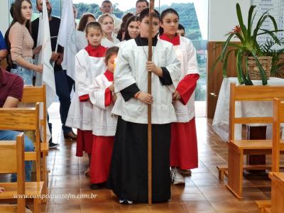 Padre JoÃ£o Rafael de Pitanga presidiu o 2Âº dia do TrÃ­duo em louvor a Imaculada ConceiÃ§Ã£o em Porto Barreiro