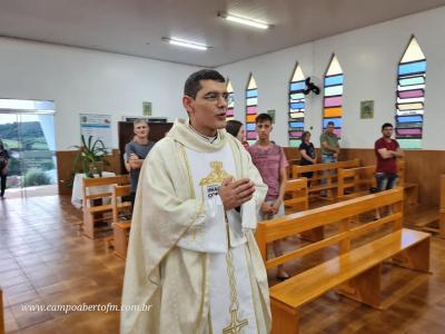 Padre João Rafael de Pitanga presidiu o 2º dia do Tríduo em louvor a Imaculada Conceição em Porto Barreiro