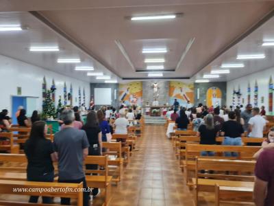 Padre JoÃ£o Rafael de Pitanga presidiu o 2Âº dia do TrÃ­duo em louvor a Imaculada ConceiÃ§Ã£o em Porto Barreiro