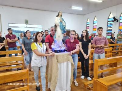Padre JoÃ£o Rafael de Pitanga presidiu o 2Âº dia do TrÃ­duo em louvor a Imaculada ConceiÃ§Ã£o em Porto Barreiro