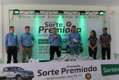 ConheÃ§a o ganhador da Ford Ranger 0 Km ,  da promoÃ§Ã£o â€œSorte Premiadaâ€ do Sicredi  Grandes Lagos PR/SP