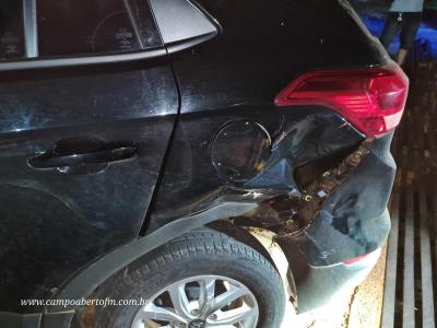 Acidente entre moto e veÃ­culo de passeio Ã© registrado no trevo da erva mate