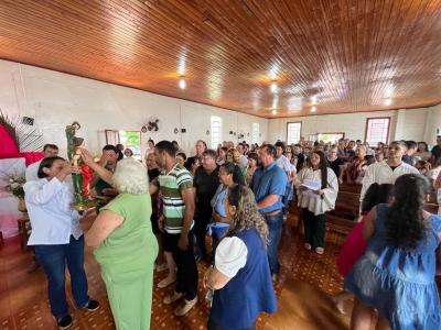 Caravana Evangelizar da Campo Aberto FM esteve na comunidade do Campo do Bugre na Festa de São Sebastião