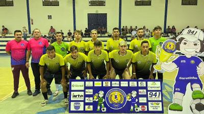 Atual CampeÃ£o da Copa Garotinho de Futsal Masculino Livre estrÃ©ia com vitÃ³ria 