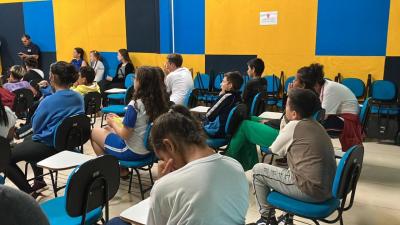 Turma da Tarde do Centro da Juventude participou da abertura do Projeto Jovens Comunicadores