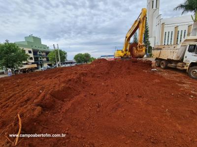 ParÃ³quia Sant'Ana de Laranjeiras do Sul iniciou as obras de RevitalizaÃ§Ã£o da PraÃ§a da Igreja Matriz