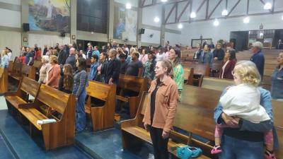 Missa de AÃ§Ã£o de GraÃ§as marcou a abertura da extensa programaÃ§Ã£o de aniversÃ¡rio dos 34 anos de Nova Laranjeiras
