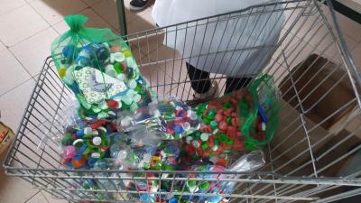 LS: ColÃ©gio Estadual Professor Gildo AluÃ­sio Schuck encerra Projeto Tampinha Reciclada, GratidÃ£o Compartilhada