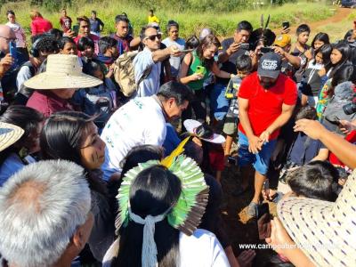 Aldeia de Rio das Cobras em Nova Laranjeiras recebe caravana com representantes dos governos federal e estadual