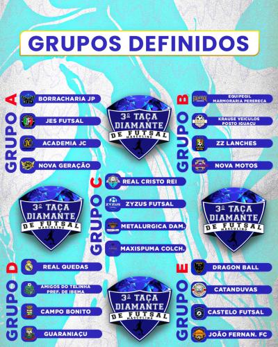 3Âª TaÃ§a Diamante de Futsal comeÃ§a nesta sexta-feira, 2 de Agosto. 