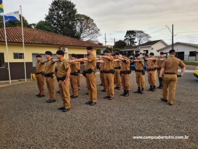 10Âª CIA Independente da PolÃ­cia Militar realiza cerimÃ´nia em comemoraÃ§Ã£o aos 170 da Policia Militar do ParanÃ¡.