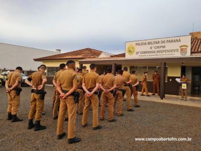 10Âª CIA Independente da PolÃ­cia Militar realiza cerimÃ´nia em comemoraÃ§Ã£o aos 170 da Policia Militar do ParanÃ¡.