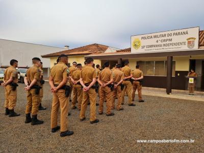 10Âª CIA Independente da PolÃ­cia Militar realiza cerimÃ´nia em comemoraÃ§Ã£o aos 170 da Policia Militar do ParanÃ¡.