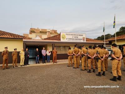 10Âª CIA Independente da PolÃ­cia Militar realiza cerimÃ´nia em comemoraÃ§Ã£o aos 170 da Policia Militar do ParanÃ¡.