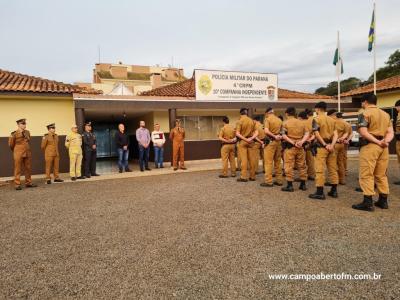 10Âª CIA Independente da PolÃ­cia Militar realiza cerimÃ´nia em comemoraÃ§Ã£o aos 170 da Policia Militar do ParanÃ¡.