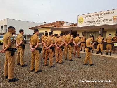 10Âª CIA Independente da PolÃ­cia Militar realiza cerimÃ´nia em comemoraÃ§Ã£o aos 170 da Policia Militar do ParanÃ¡.
