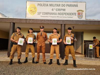 10Âª CIA Independente da PolÃ­cia Militar realiza cerimÃ´nia em comemoraÃ§Ã£o aos 170 da Policia Militar do ParanÃ¡.