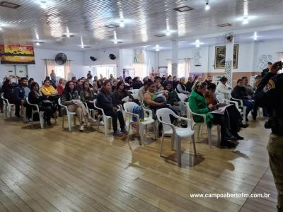 LS: Secretaria de AssistÃªncia Social em parceria com Cras e PolÃ­cia militar realizou palestra sobre o enfrentamento Ã¡ violÃªncia contra as mulheres