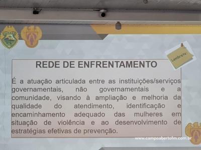 LS: Secretaria de AssistÃªncia Social em parceria com Cras e PolÃ­cia militar realizou palestra sobre o enfrentamento Ã¡ violÃªncia contra as mulheres