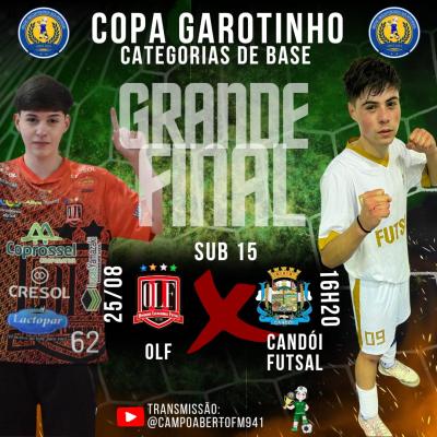Neste sÃ¡bado e domingo, 24 e 25/8, tem as finais da Copa Garotinho de Futsal Categorias de Base