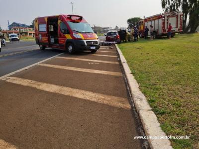 LS: ColisÃ£o entre caminhao e carro de passeio Ã© registrada no trevo de acesso a cidade