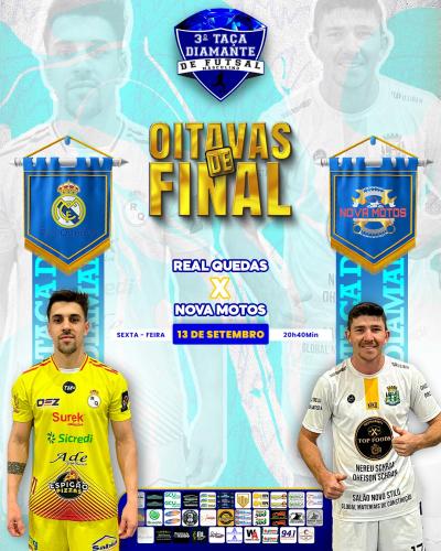 TrÃªs partidas nesta sexta-feira (13) abrem as Oitavas da TaÃ§a Diamante de Futsal 