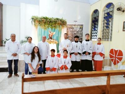 4Âº dia das Missas com Novenas no Bairro SÃ£o Miguel teve a participaÃ§Ã£o da Capela SÃ£o Marcos e MMJX