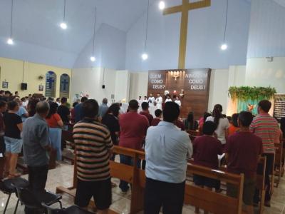 4Âº dia das Missas com Novenas no Bairro SÃ£o Miguel teve a participaÃ§Ã£o da Capela SÃ£o Marcos e MMJX