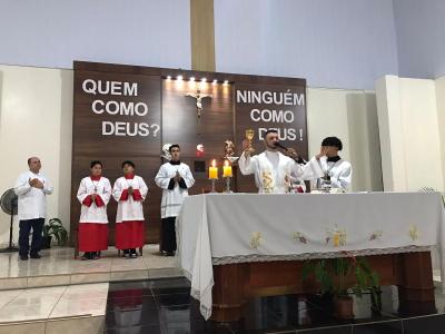 4Âº dia das Missas com Novenas no Bairro SÃ£o Miguel teve a participaÃ§Ã£o da Capela SÃ£o Marcos e MMJX