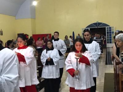 Missas com Novenas na comunidade SÃ£o Miguel de Laranjeiras do Sul teve a participaÃ§Ã£o das Capelas Santo AntÃ´nio e SÃ£o 