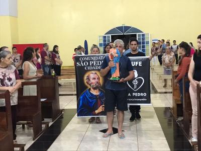 Missas com Novenas na comunidade SÃ£o Miguel de Laranjeiras do Sul teve a participaÃ§Ã£o das Capelas Santo AntÃ´nio e SÃ£o 