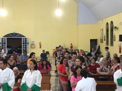 Missas com Novenas na comunidade SÃ£o Miguel de Laranjeiras do Sul teve a participaÃ§Ã£o das Capelas Santo AntÃ´nio e SÃ£o 