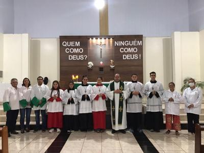 Missas com Novenas na comunidade SÃ£o Miguel de Laranjeiras do Sul teve a participaÃ§Ã£o das Capelas Santo AntÃ´nio e SÃ£o 