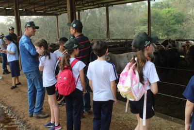 Projeto "Vivenciando a PrÃ¡tica" leva alunos ao dia a dia de uma propriedade rural em Rio Bonito do IguaÃ§u