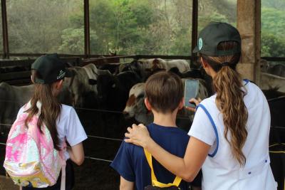 Projeto "Vivenciando a PrÃ¡tica" leva alunos ao dia a dia de uma propriedade rural em Rio Bonito do IguaÃ§u