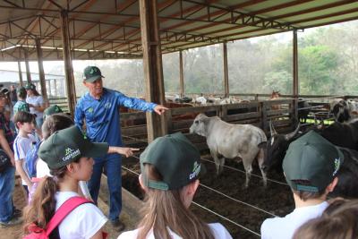 Projeto "Vivenciando a PrÃ¡tica" leva alunos ao dia a dia de uma propriedade rural em Rio Bonito do IguaÃ§u