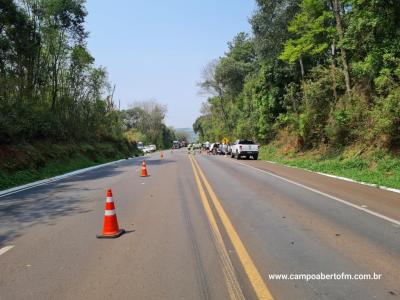 LS: Grave acidente com veÃ­culo furtado em cascavel resulta em um morto na BR 277