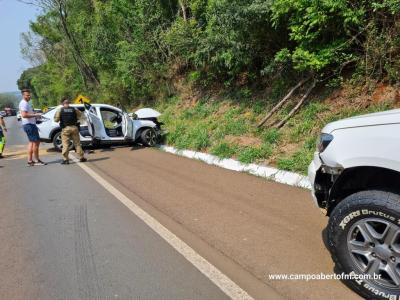 LS: Grave acidente com veÃ­culo furtado em cascavel resulta em um morto na BR 277