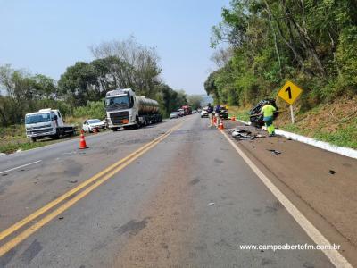 LS: Grave acidente com veÃ­culo furtado em cascavel resulta em um morto na BR 277