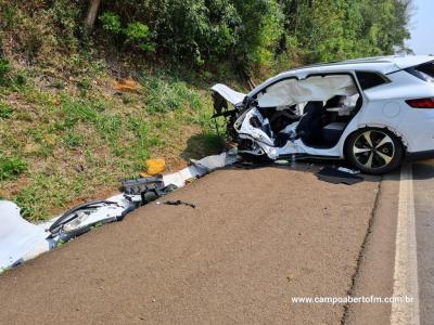 LS: Grave acidente com veÃ­culo furtado em cascavel resulta em um morto na BR 277
