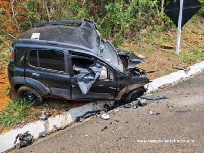 LS: Grave acidente com veÃ­culo furtado em cascavel resulta em um morto na BR 277