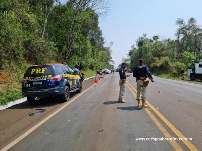 LS: Grave acidente com veÃ­culo furtado em cascavel resulta em um morto na BR 277