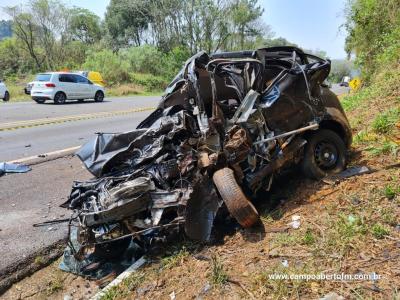 LS: Grave acidente com veÃ­culo furtado em cascavel resulta em um morto na BR 277