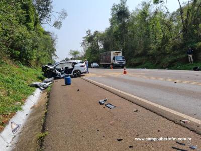 LS: Grave acidente com veÃ­culo furtado em cascavel resulta em um morto na BR 277