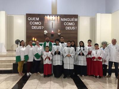 6Âº Dia das Missas com Novenas no Bairro SÃ£o Miguel de Laranjeiras do Sul foi Presidida pelo Padre SebastiÃ£o Gulart