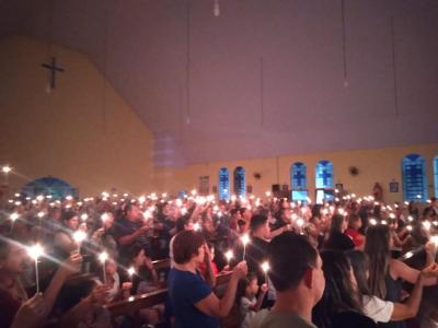 Encerramento das Missas com Novena em Louvor a SÃ£o Miguel reÃºne comunidade em Laranjeiras do Sul