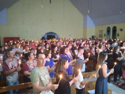 Encerramento das Missas com Novena em Louvor a SÃ£o Miguel reÃºne comunidade em Laranjeiras do Sul